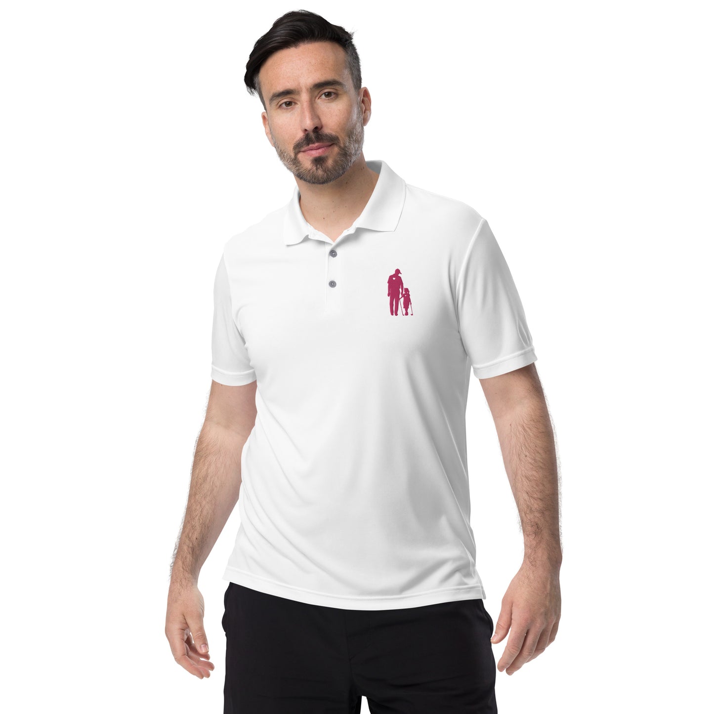 adidas performance polo shirt DG (Pink Logo)