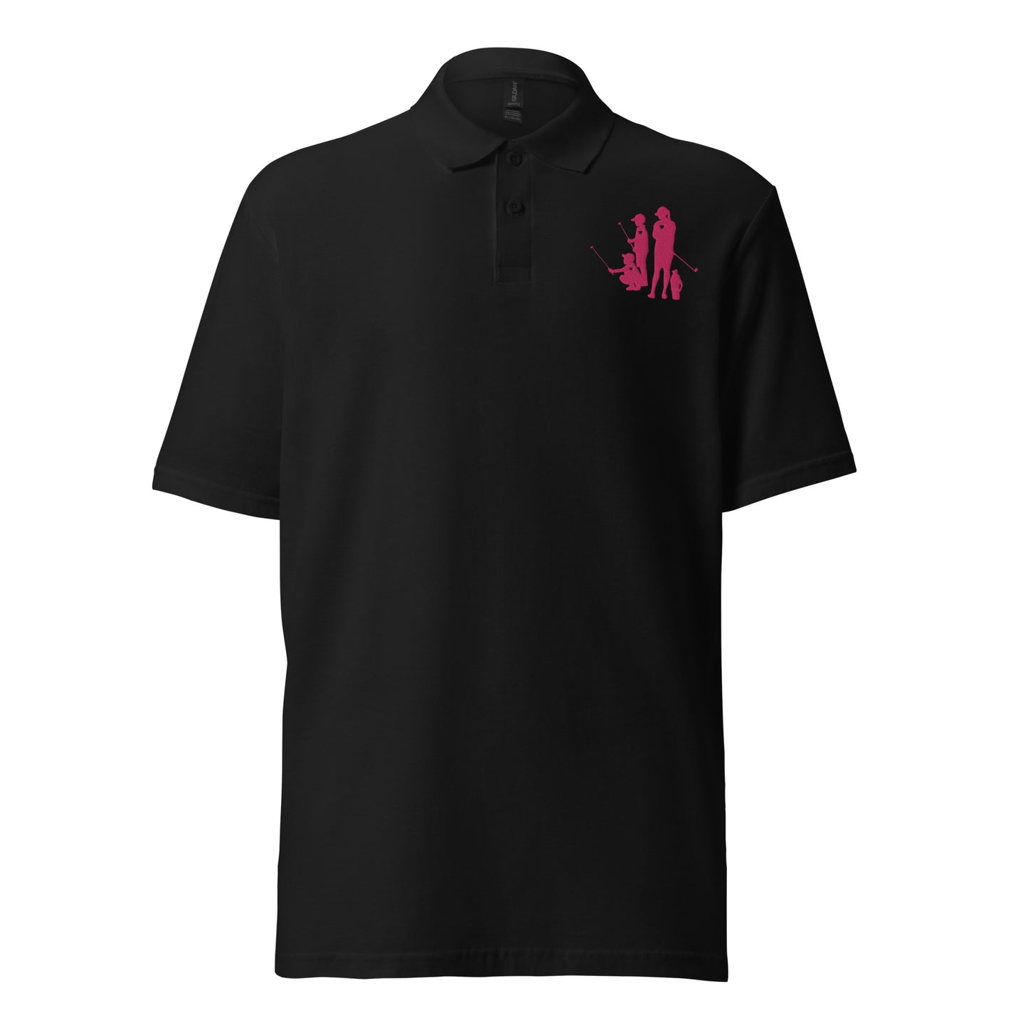 Womens pique polo shirt BBM_A (Pink Logo)