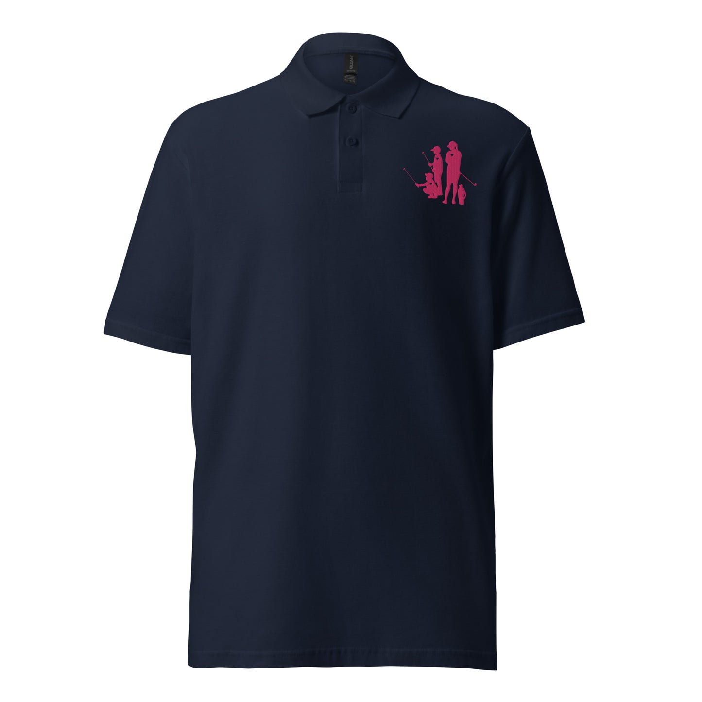 Womens pique polo shirt BBM_A (Pink Logo)