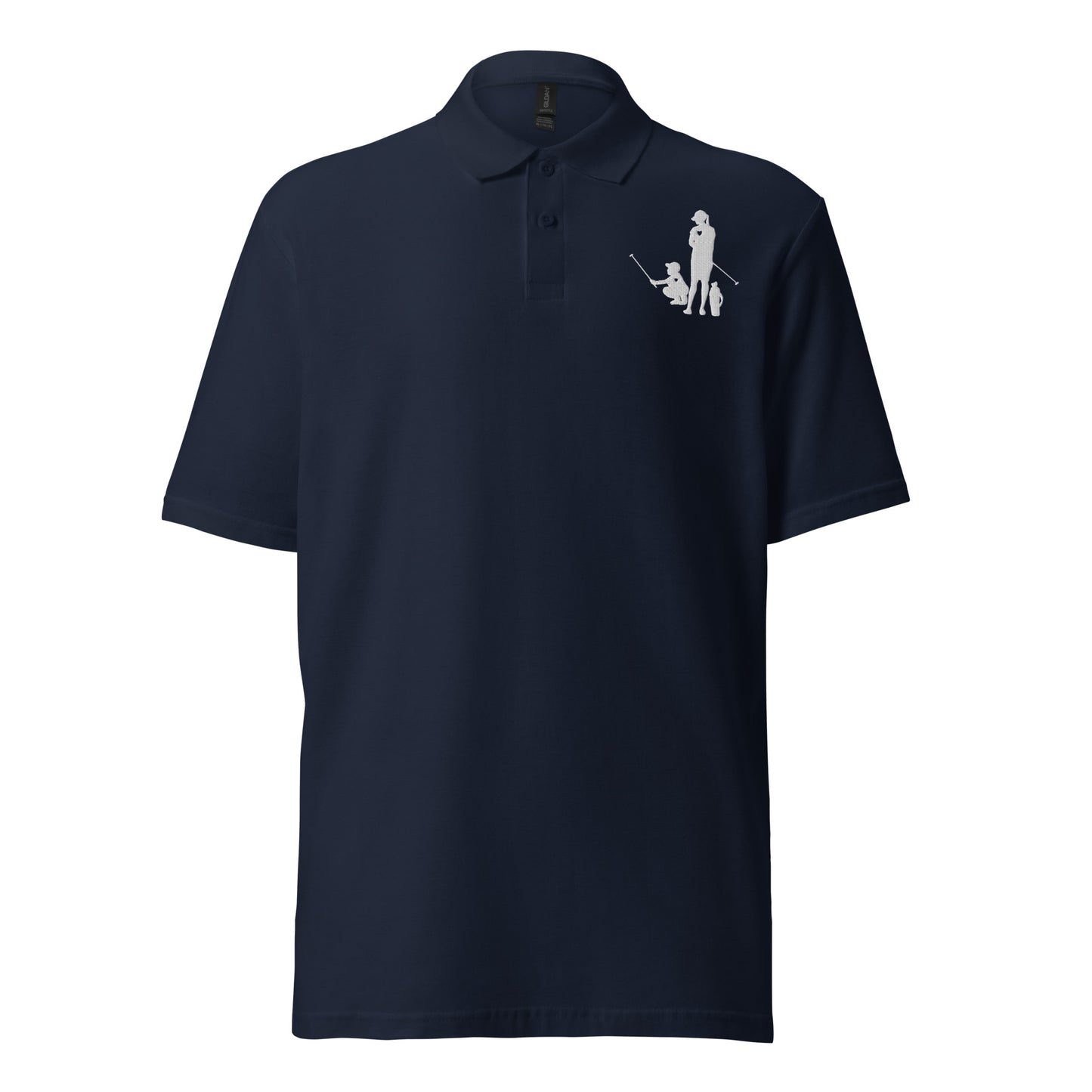 Womens pique polo shirt BM_A (White Logo)