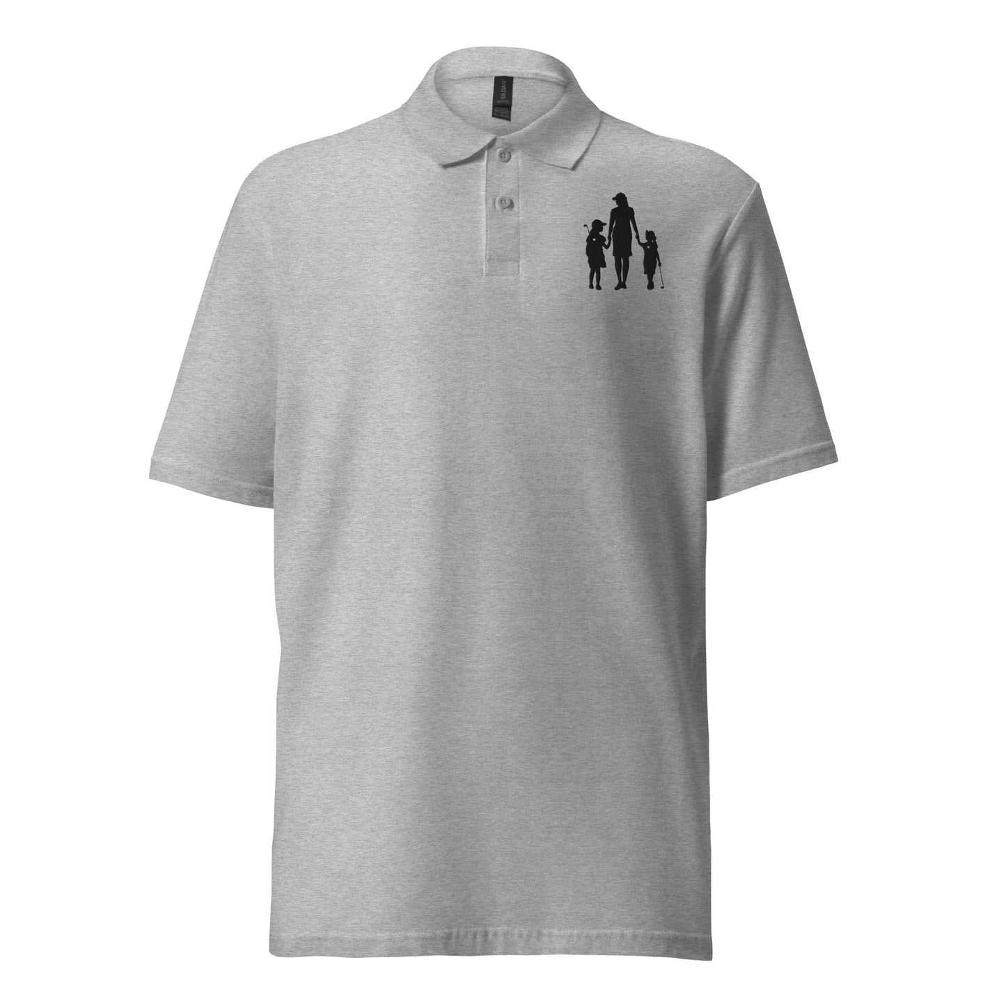 Womens pique polo shirt GMG (Black Logo)