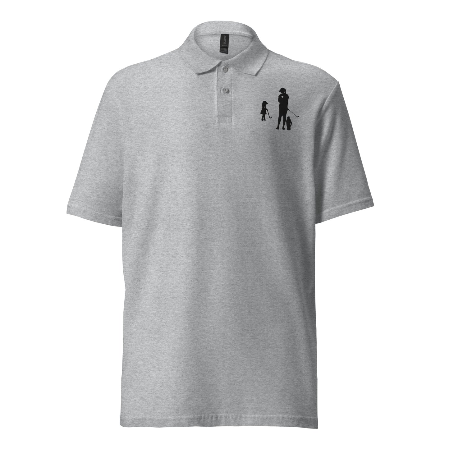 Womens pique polo shirt GM (Black Logo)