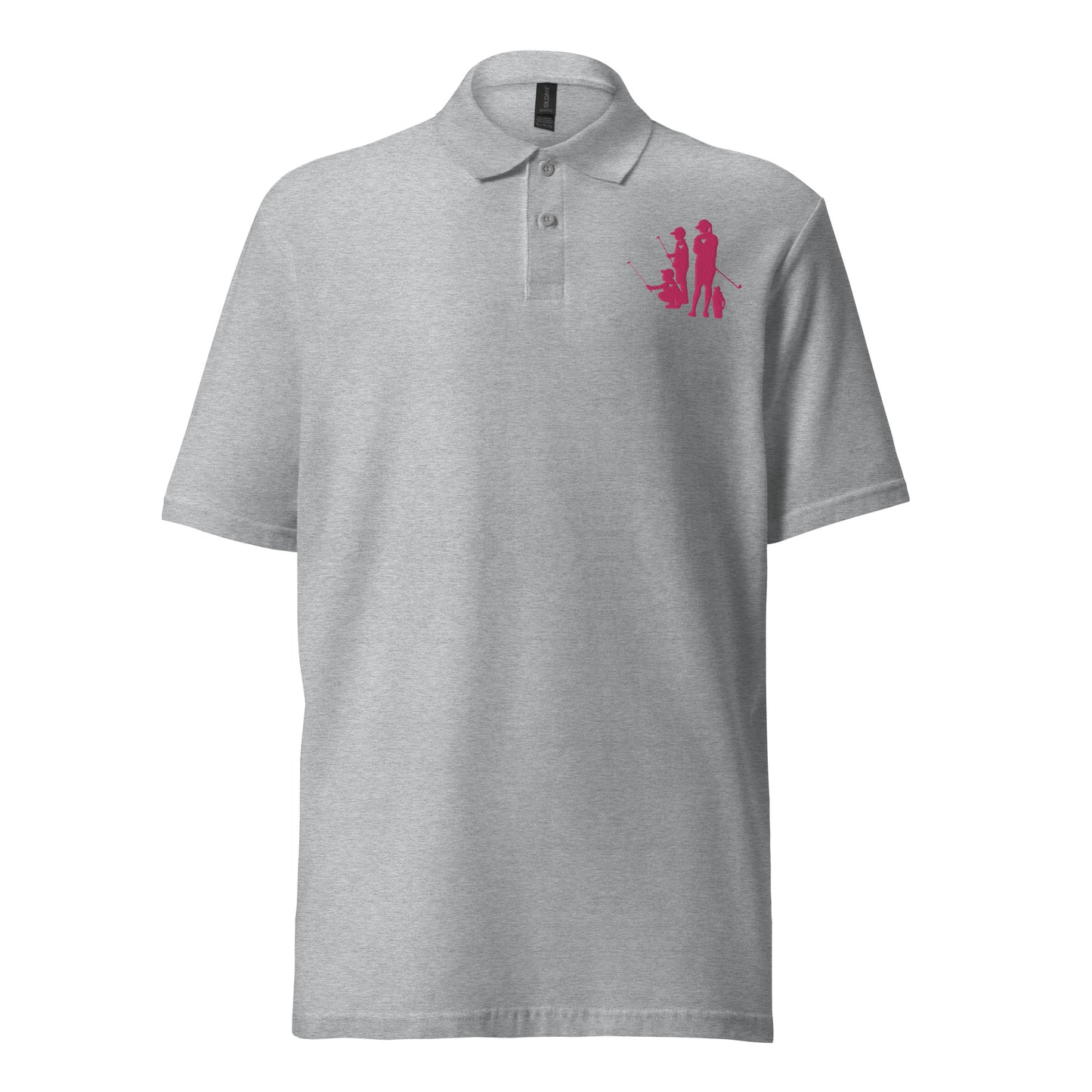 Womens pique polo shirt BBM_A (Pink Logo)