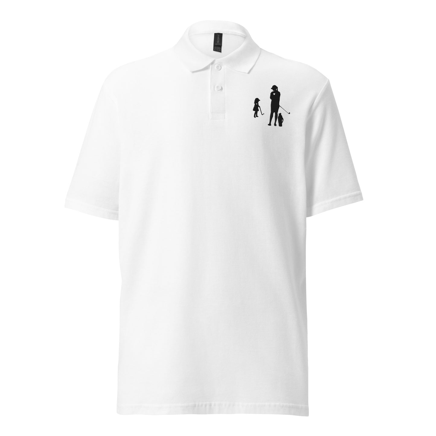 Womens pique polo shirt GM (Black Logo)