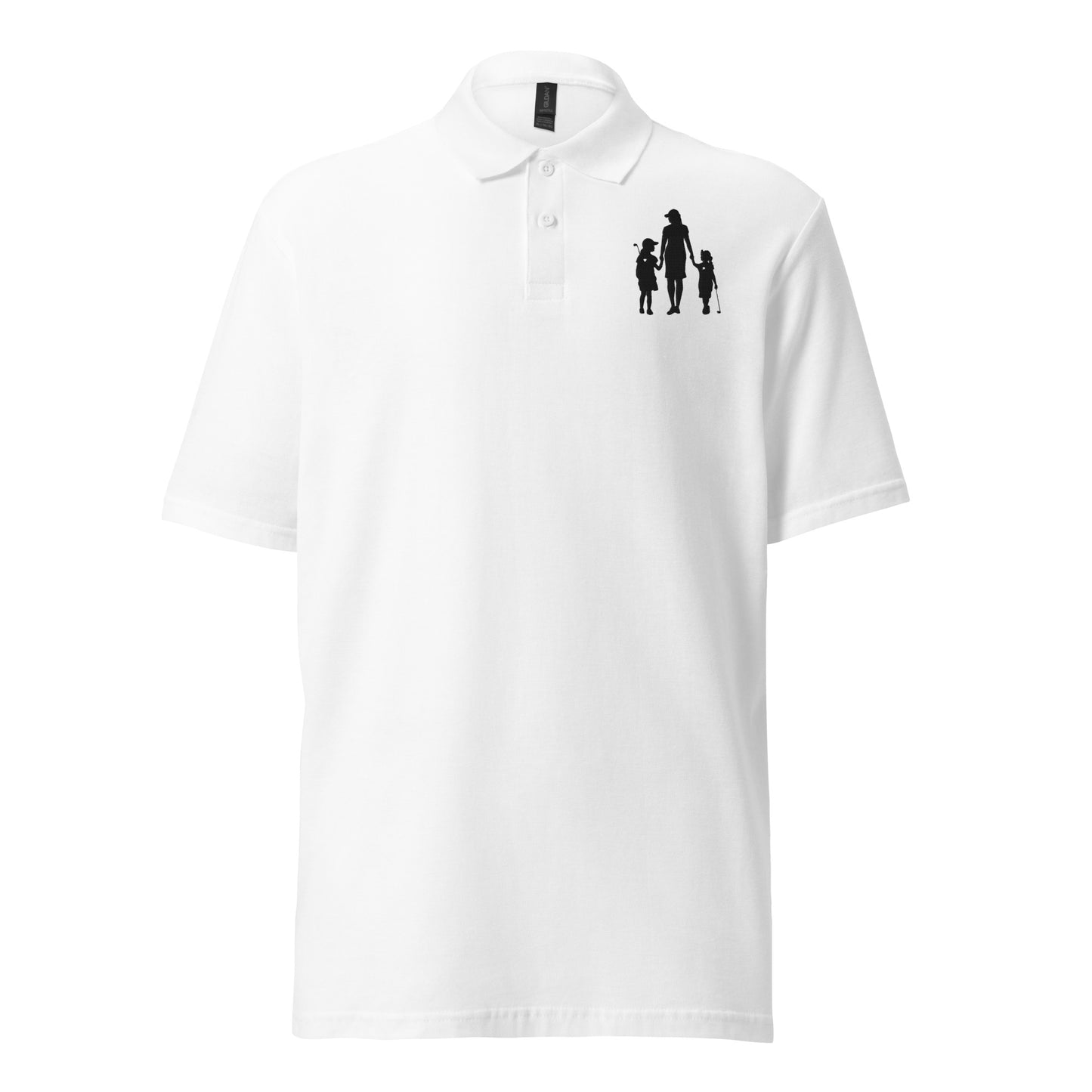 Womens pique polo shirt GMG (Black Logo)