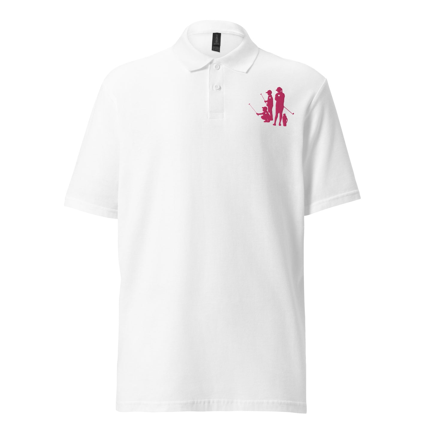 Womens pique polo shirt BBM_A (Pink Logo)