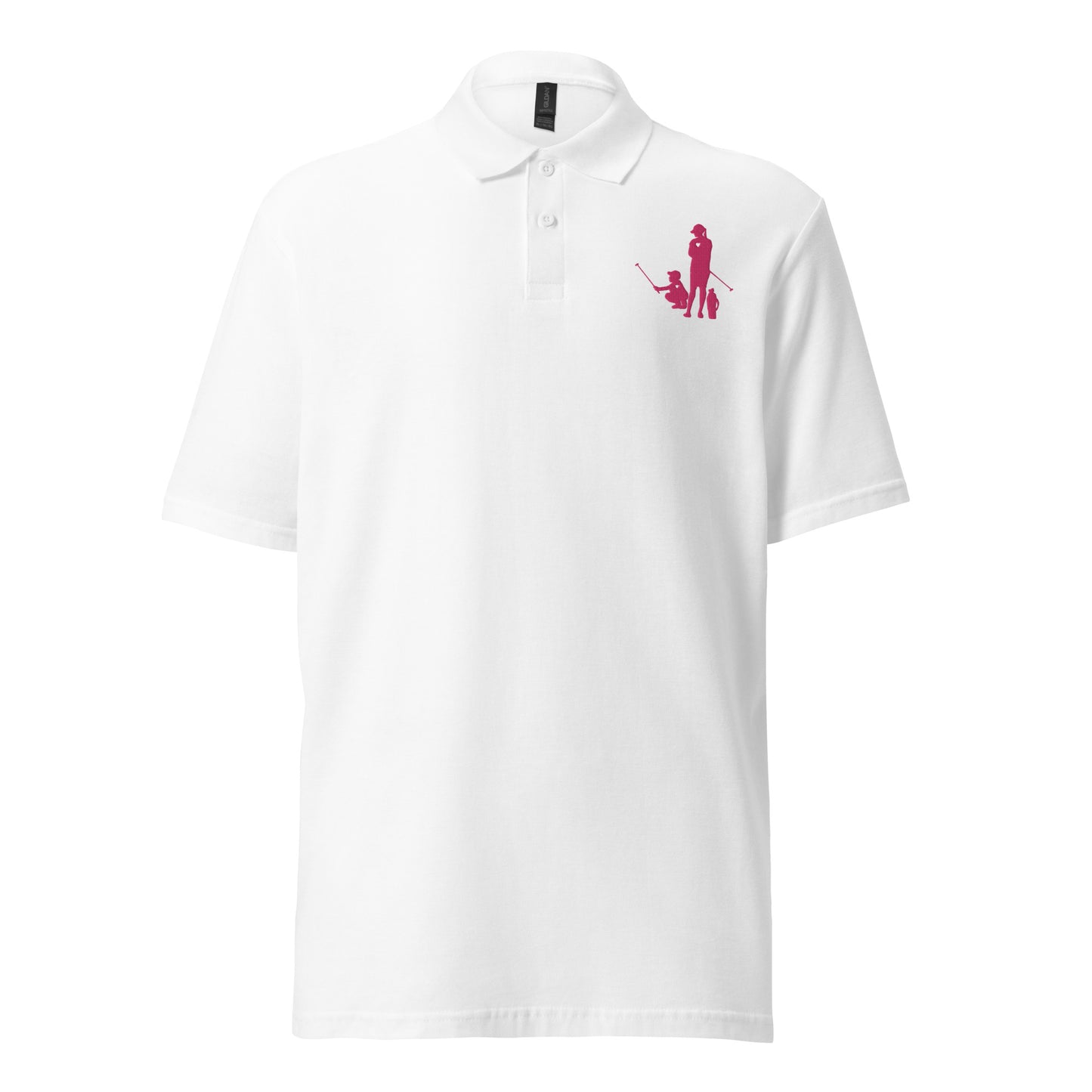 Womens pique polo shirt BM_A (Pink Logo)