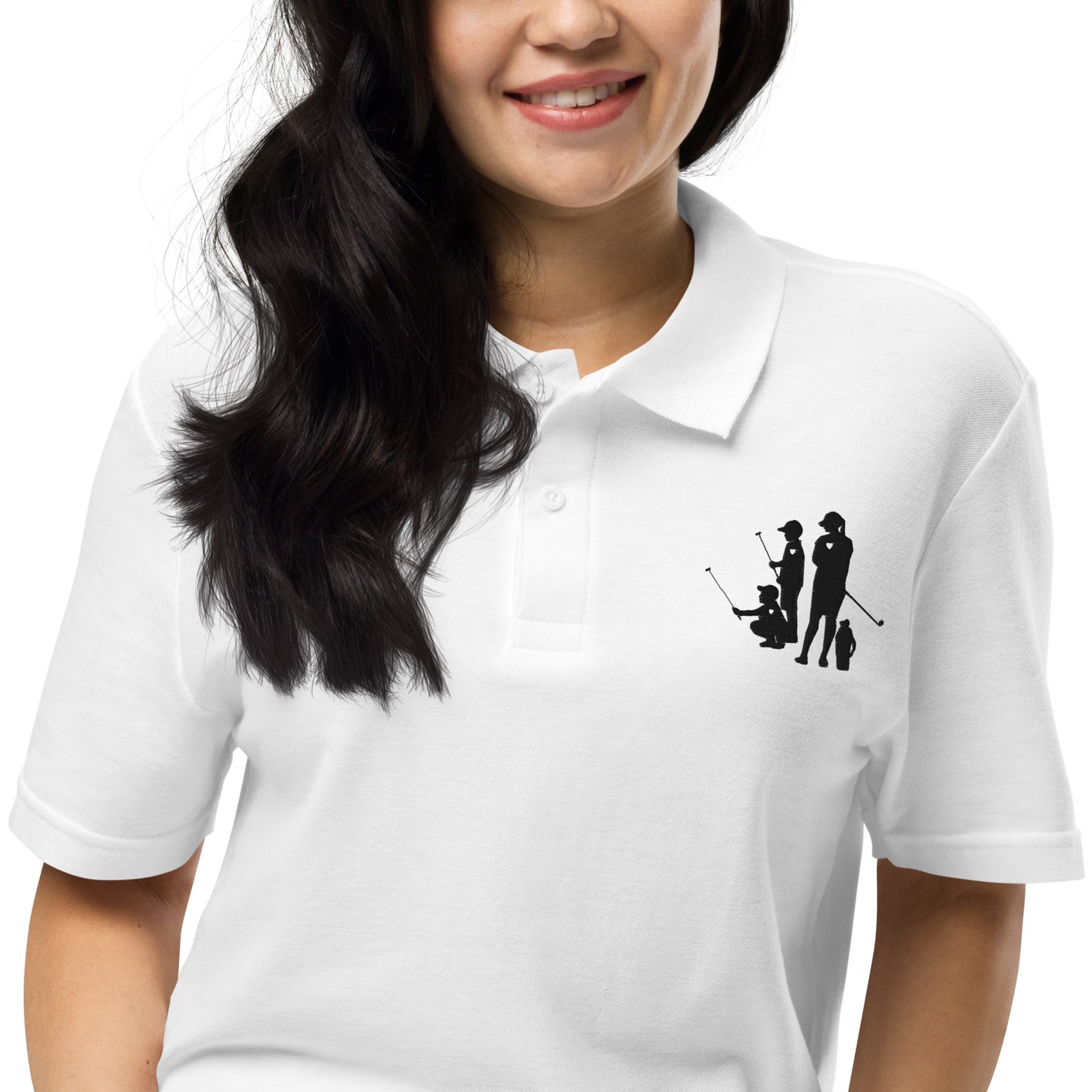 Womens pique polo shirt BBM_A (Black Logo)