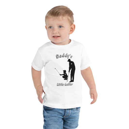 Toddler Boys "Daddy's little Gofler" T-Shirt Black logo