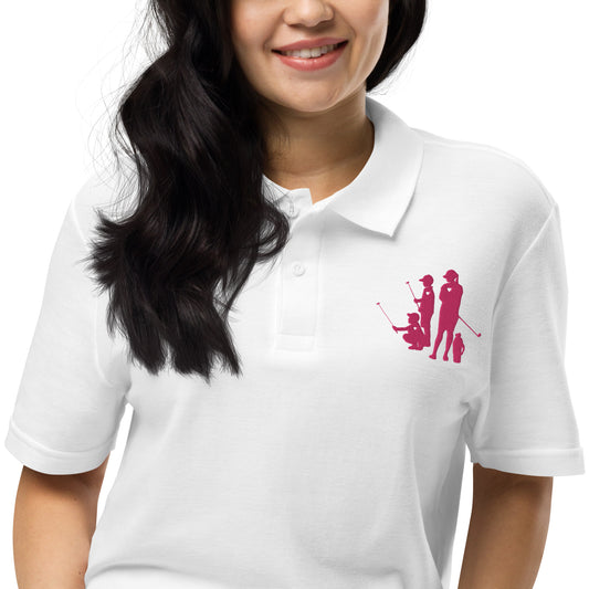 Womens pique polo shirt BBM_A (Pink Logo)